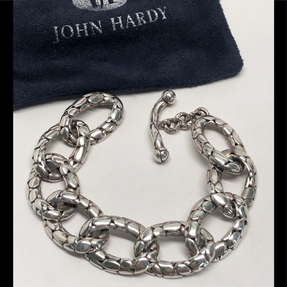 John Hardy Kali Large Oval Link Bracelet .925 - Picture 1 of 8